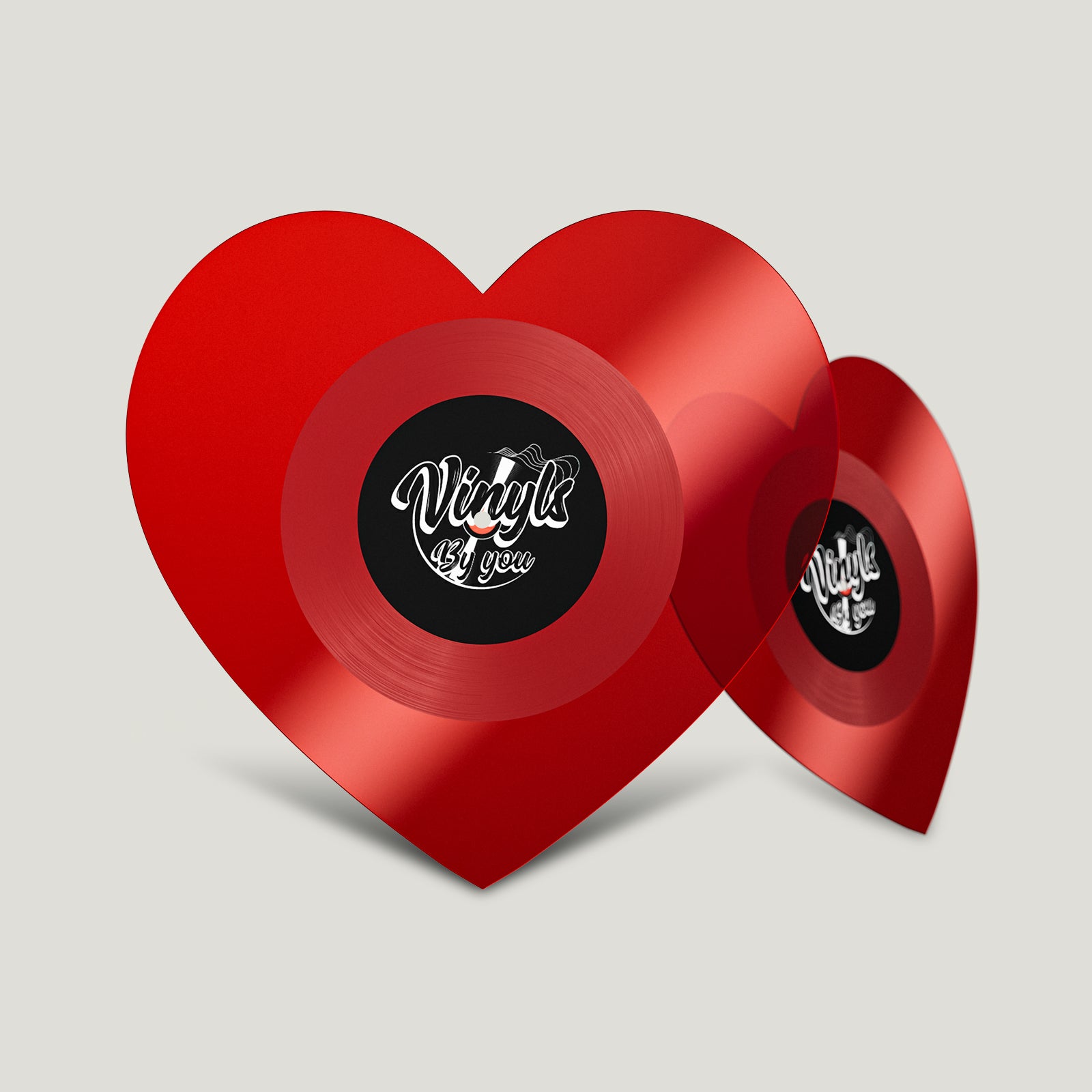 12” Heart Shaped vinyl 